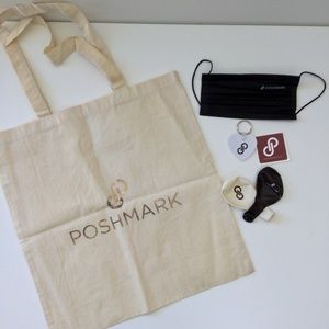 Poshmark Reusable Fabric Bag, Keychain, Balloons, Face Mask, Sticker New